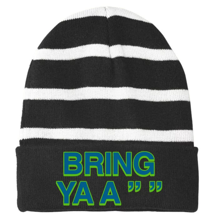 Charles Barkley Bring Ya Ass Striped Beanie with Solid Band