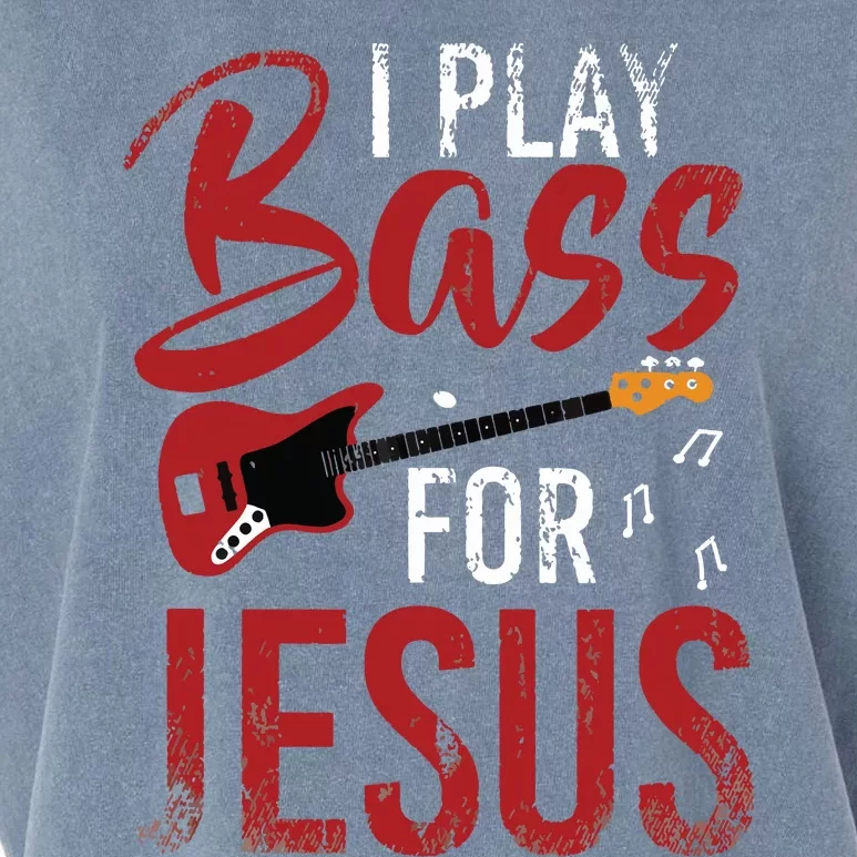 Christian Bassist Bass Player Jesus Bass Guitar Garment-Dyed Women's Muscle Tee