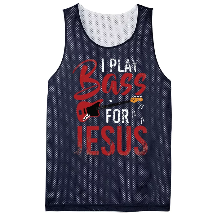 Christian Bassist Bass Player Jesus Bass Guitar Mesh Reversible Basketball Jersey Tank