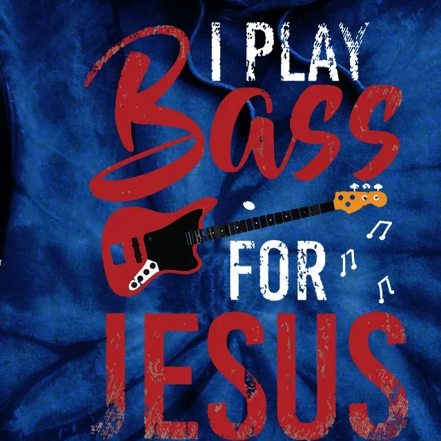 Christian Bassist Bass Player Jesus Bass Guitar Tie Dye Hoodie