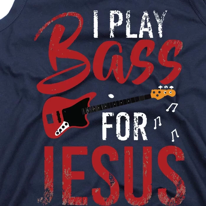 Christian Bassist Bass Player Jesus Bass Guitar Tank Top