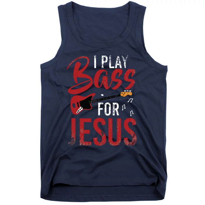 Christian Bassist Bass Player Jesus Bass Guitar Tank Top