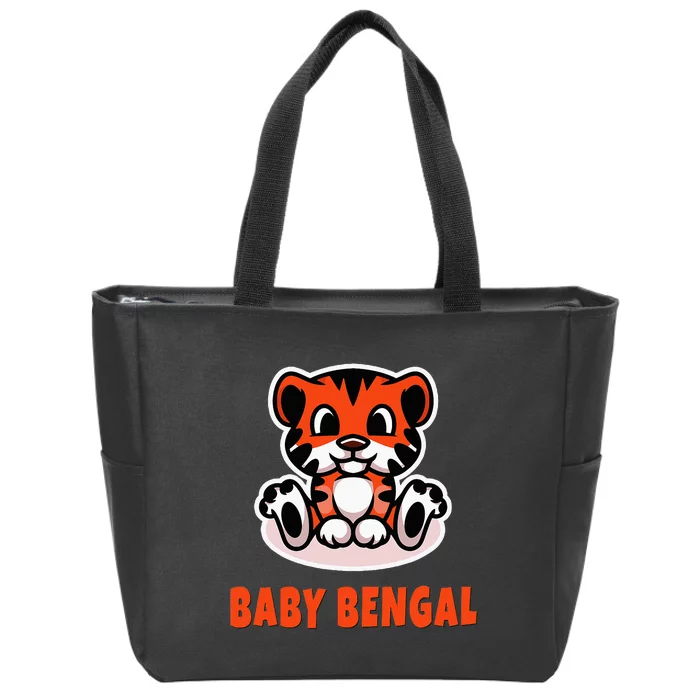 Cute Baby Bengal Zip Tote Bag