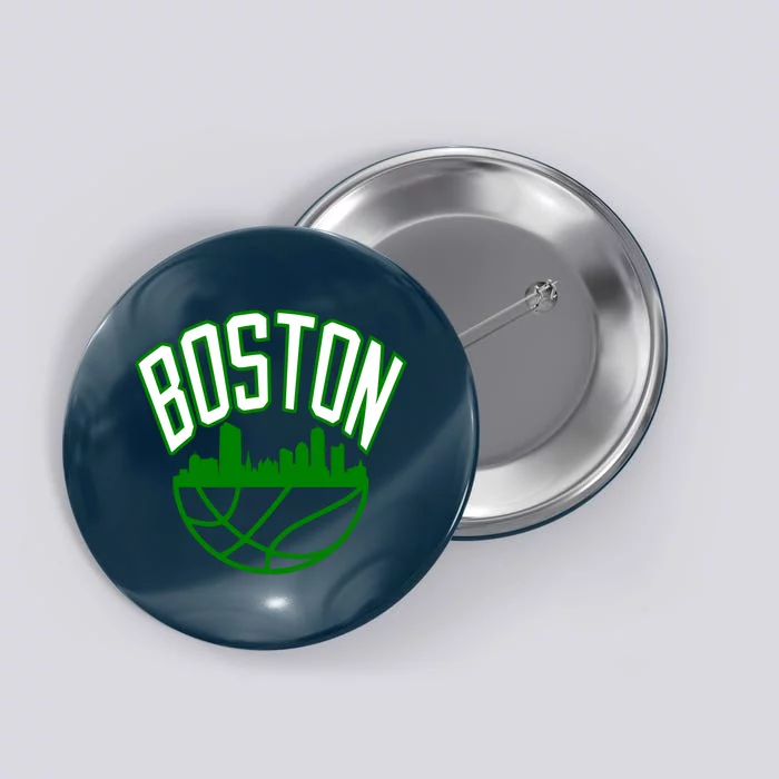 Boston Basketball Jersey Team Button