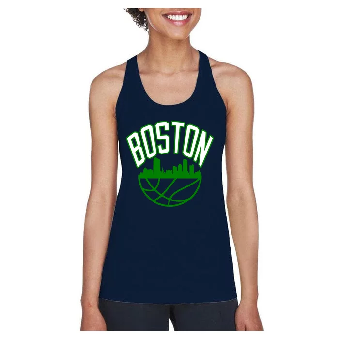 Boston Basketball Jersey Team Women's Racerback Tank