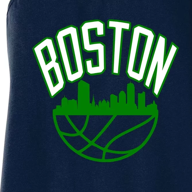 Boston Basketball Jersey Team Women's Racerback Tank