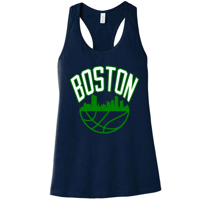 Boston Basketball Jersey Team Women's Racerback Tank