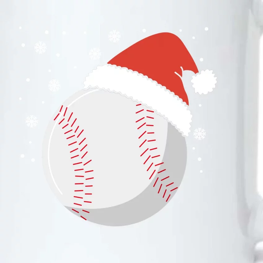 Christmas Baseball Ball Santa Claus Hat Xmas Catcher Pitcher Gift Black Color Changing Mug