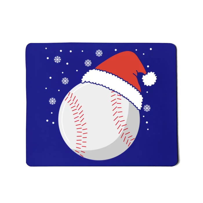 Christmas Baseball Ball Santa Claus Hat Xmas Catcher Pitcher Gift Mousepad