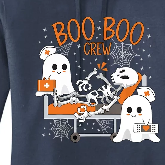 Cool Boo Boo Crew Ghost Doctor Paramedic Nurse Halloween Gift Women's Pullover Hoodie