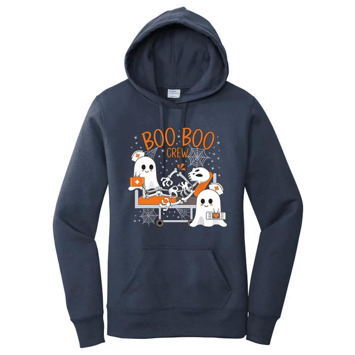 Cool Boo Boo Crew Ghost Doctor Paramedic Nurse Halloween Gift Women's Pullover Hoodie