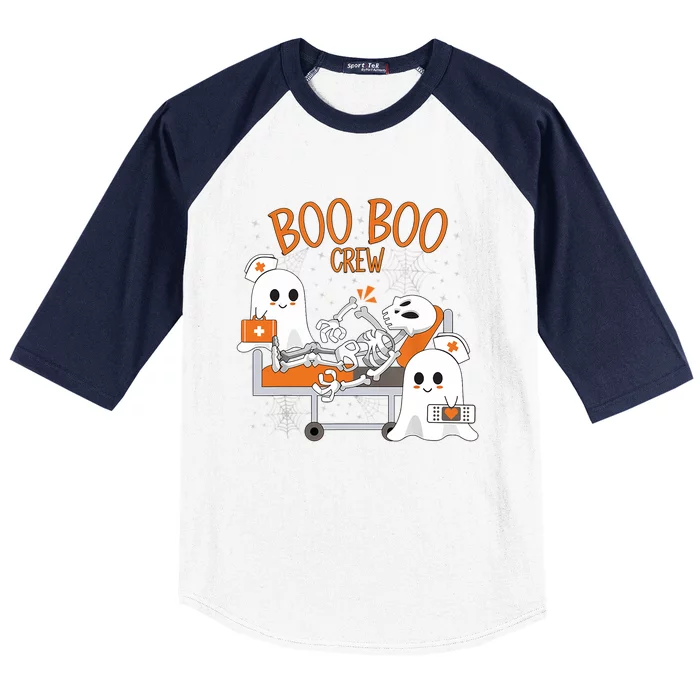 Cool Boo Boo Crew Ghost Doctor Paramedic Nurse Halloween Gift Baseball Sleeve Shirt