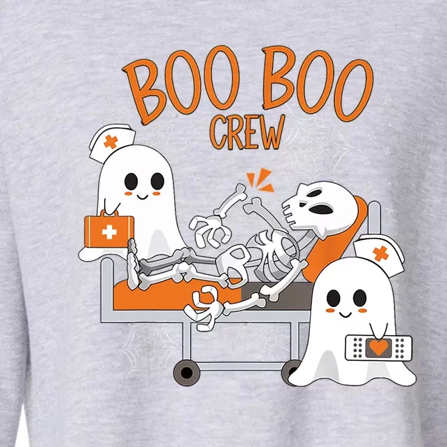 Cool Boo Boo Crew Ghost Doctor Paramedic Nurse Halloween Gift Cropped Pullover Crew