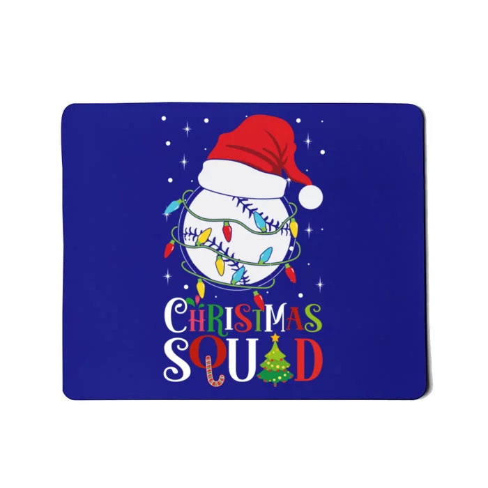 Christmas Baseball Ball Santa Hat Xmas Catcher Pitcher Gift Mousepad