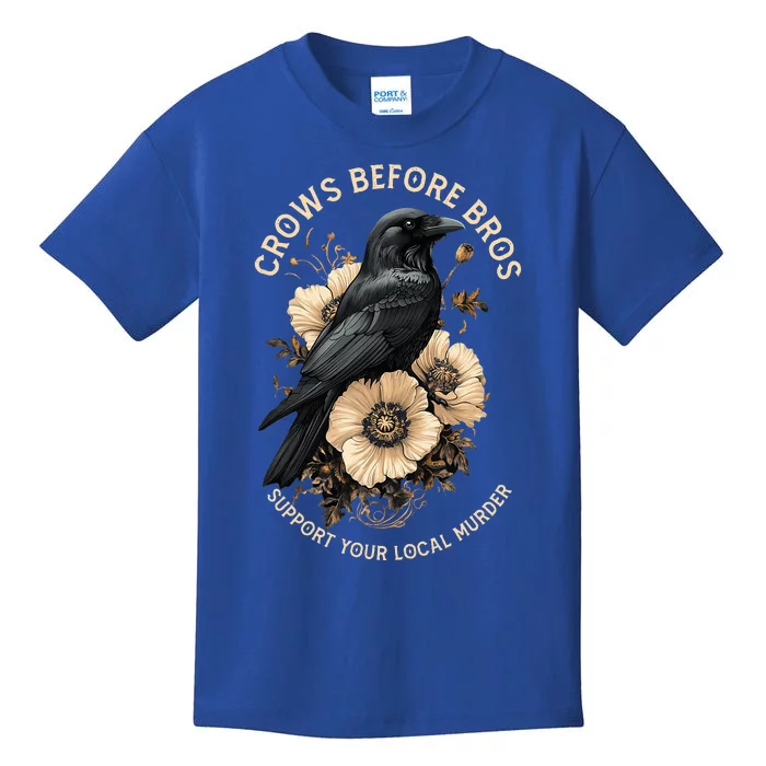 Crows Before Bros Support Your Local Murder Kids T-Shirt