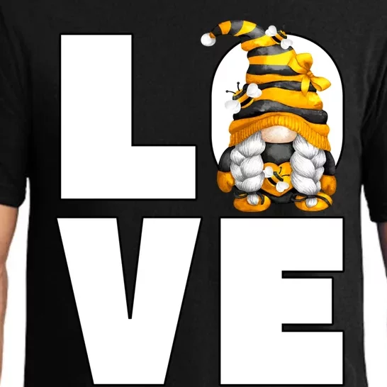 Cute Bumble Bee Mom Funny Love Honey Bee Gnome Gift Pajama Set