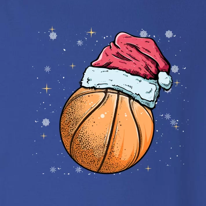 Christmas Basketball Ball Santa Hat Funny Xmas Sport Meaningful Gift Toddler Long Sleeve Shirt