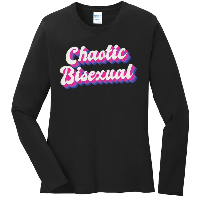 Chaotic Bisexual Bi LGBT Bisexual Pride Ladies Long Sleeve Shirt