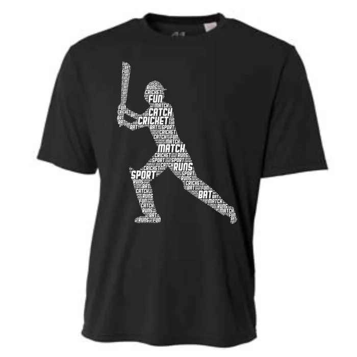 Cricket Ball Bat Stumps Bowled Out Cricketers Bowler Vintage Cooling Performance Crew T-Shirt