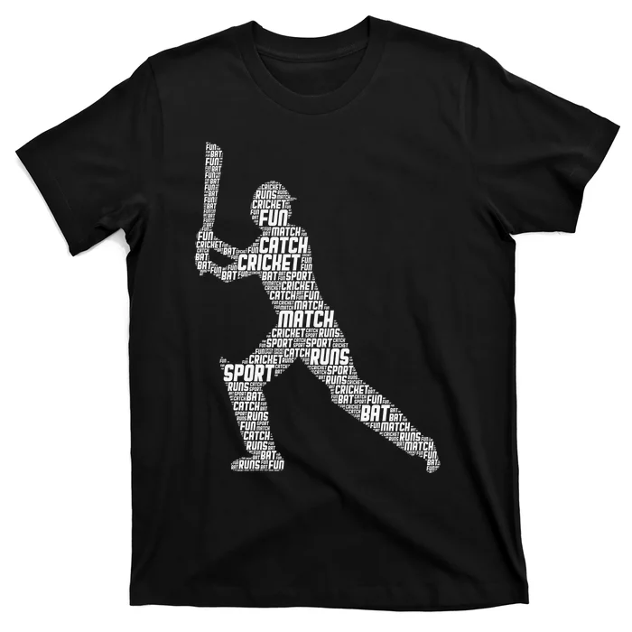 Cricket Ball Bat Stumps Bowled Out Cricketers Bowler Vintage T-Shirt