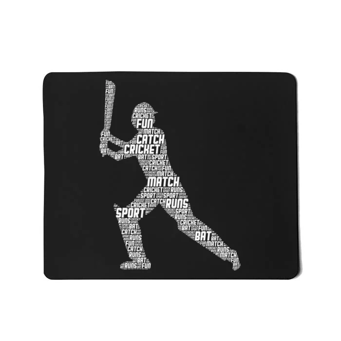 Cricket Ball Bat Stumps Bowled Out Cricketers Bowler Vintage Mousepad