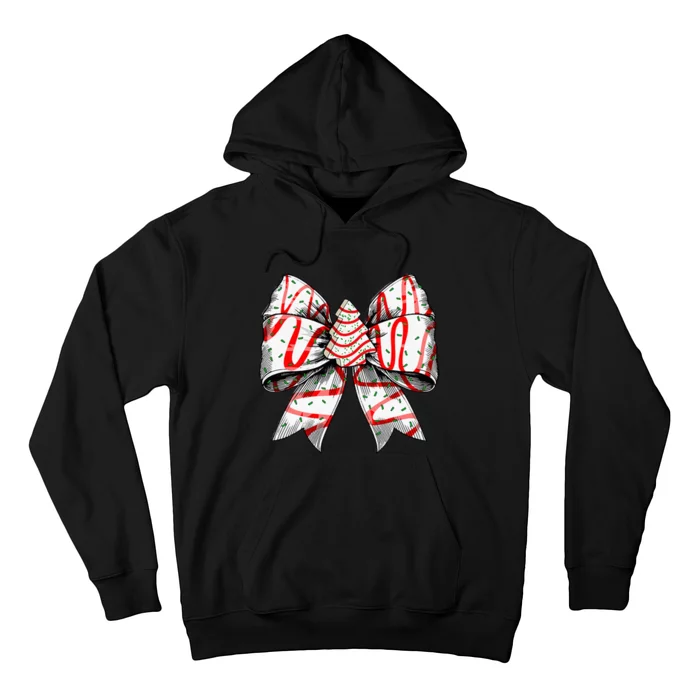 Coquette Bow Christmas Tree Cake Christmas Vibes Hoodie