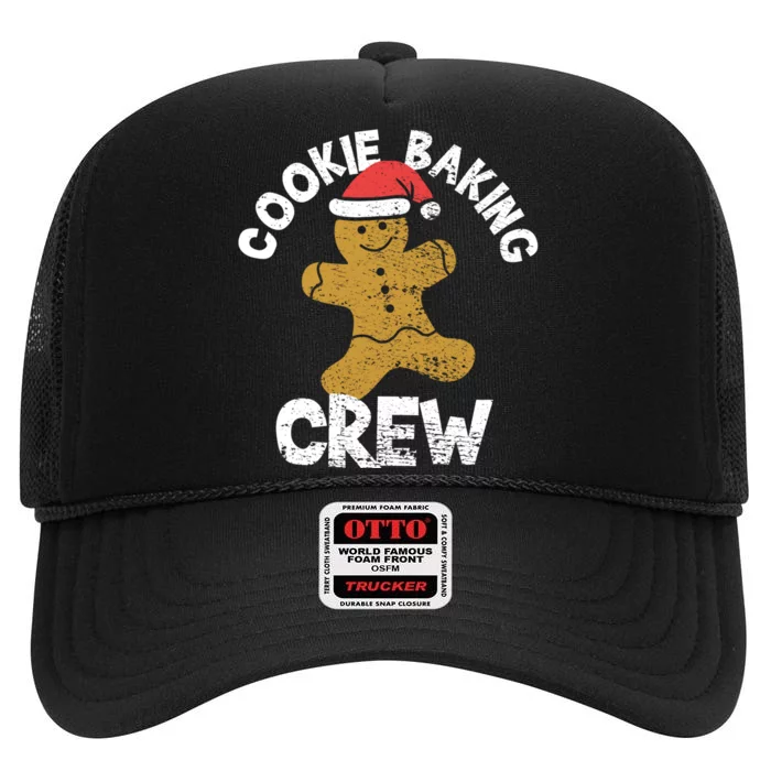 Cookie Baking Crew Christmas Gingerbread High Crown Mesh Trucker Hat