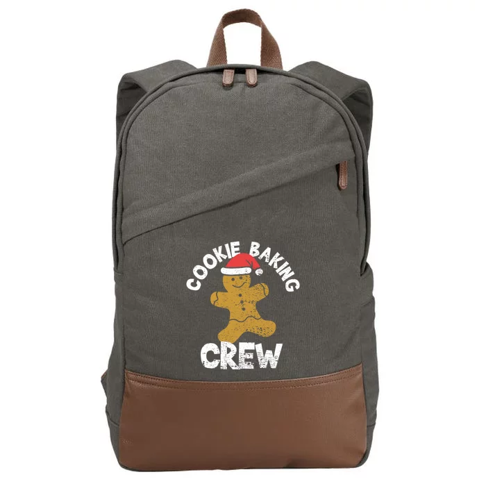 Cookie Baking Crew Christmas Gingerbread Cotton Canvas Backpack