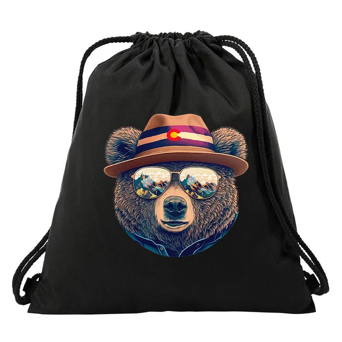 Colorado Bear Drawstring Bag