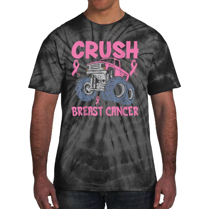 Crush Breast Cancer Awareness Truck pink Wo  Boy Tie-Dye T-Shirt