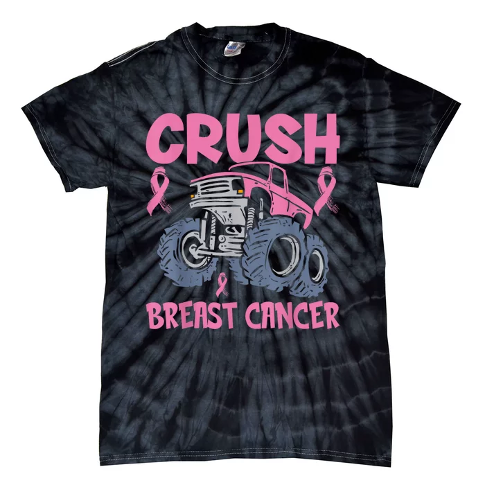 Crush Breast Cancer Awareness Truck pink Wo  Boy Tie-Dye T-Shirt