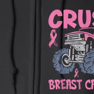 Crush Breast Cancer Awareness Truck pink Wo  Boy Full Zip Hoodie