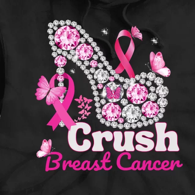 Crush Breast Cancer Awareness High Heel Tie Dye Hoodie