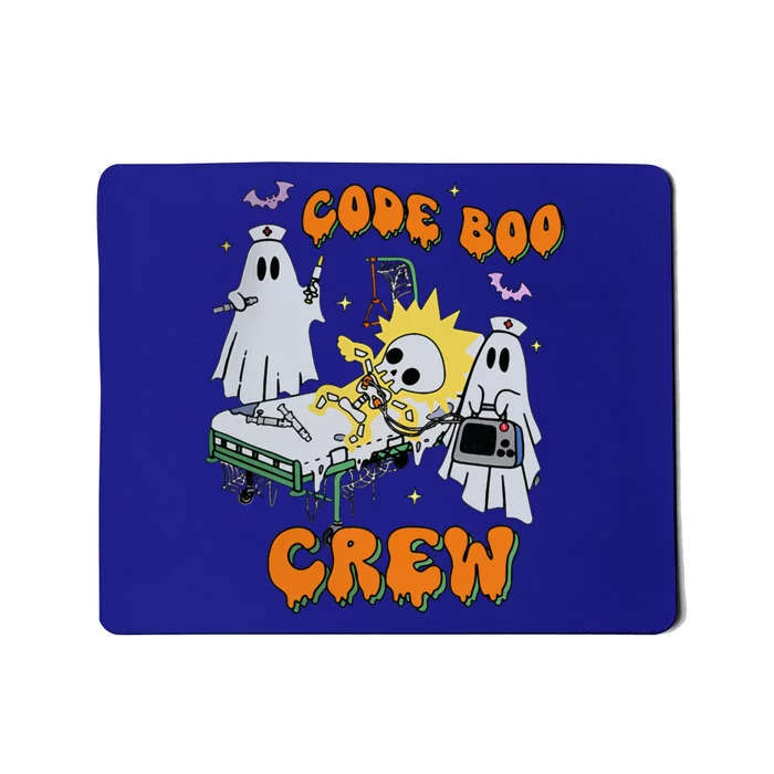 Code Boo Crew Funny Ghost Nurse Halloween Costume Nursing Mousepad