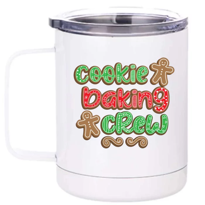 Cookie Baking Crew Christmas Holiday Bakers Gingerbread Gift Front & Back 12oz Stainless Steel Tumbler Cup