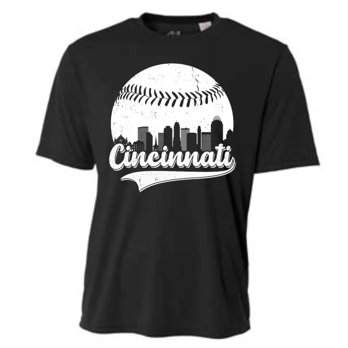 Cincinnati Baseball City Skyline Cooling Performance Crew T-Shirt