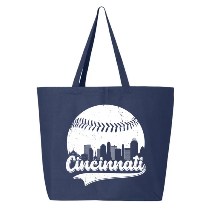 Cincinnati Baseball City Skyline 25L Jumbo Tote