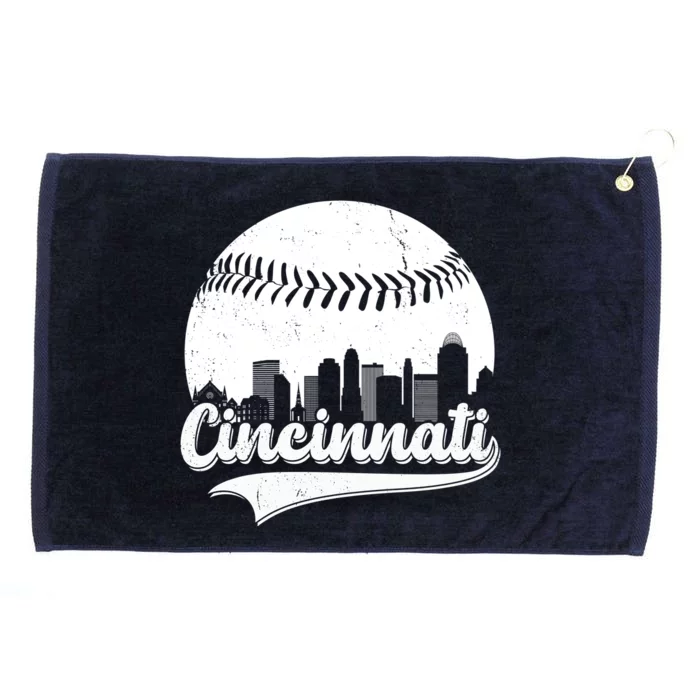 Cincinnati Baseball City Skyline Grommeted Golf Towel