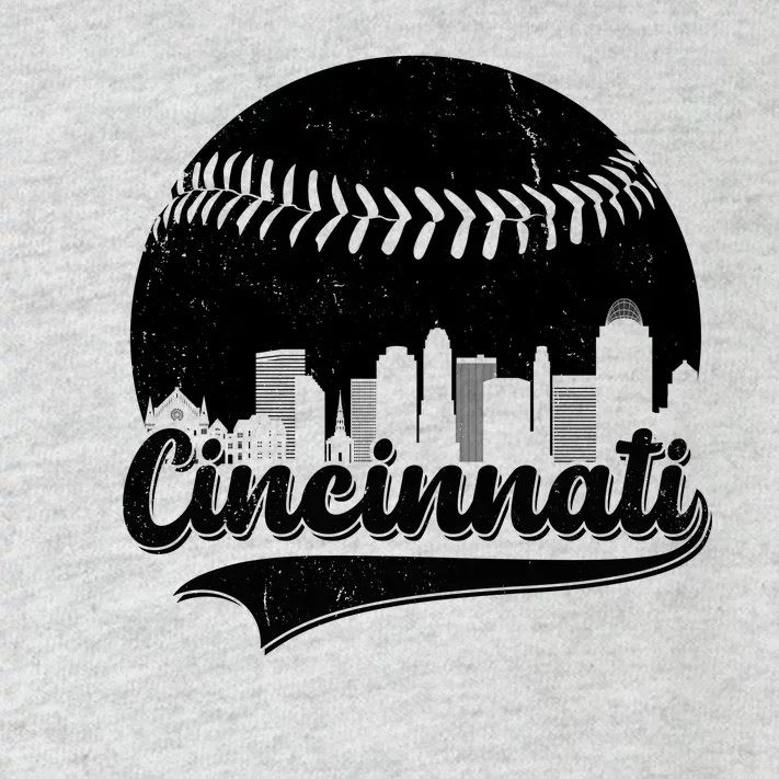 Cincinnati Baseball City Skyline Toddler Long Sleeve Shirt