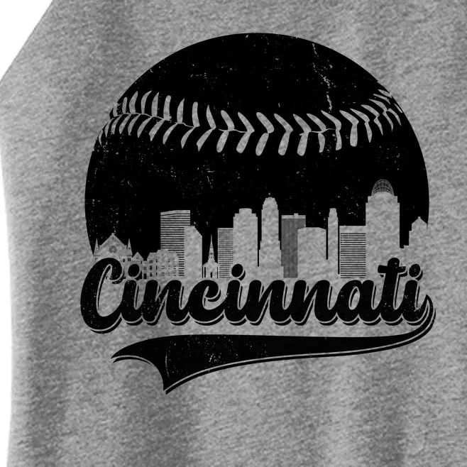 Cincinnati Baseball City Skyline Women’s Perfect Tri Rocker Tank