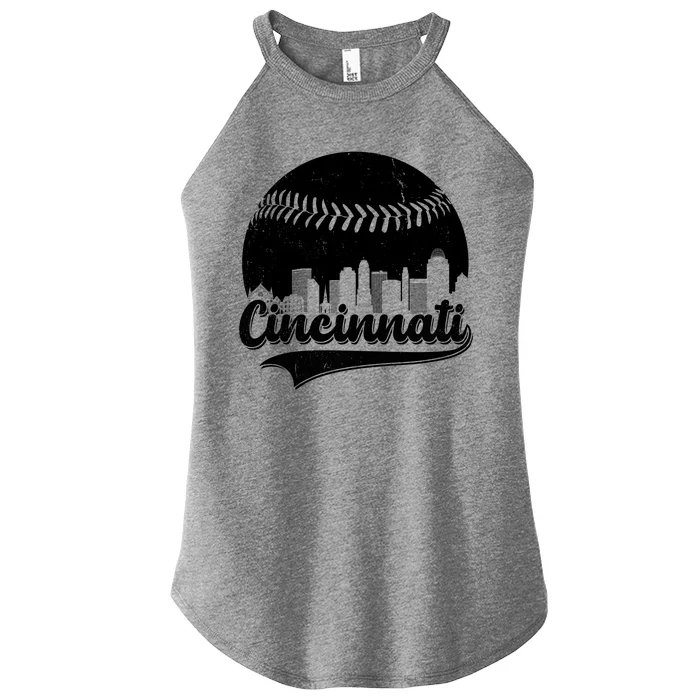 Cincinnati Baseball City Skyline Women’s Perfect Tri Rocker Tank