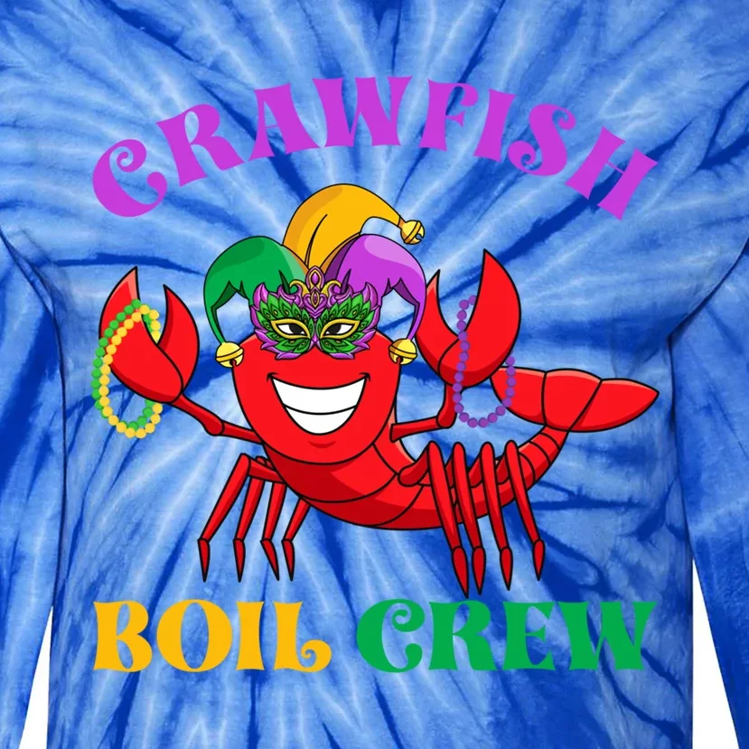 Crawfish Boil Crew Funny Mardi Gras Carnival New Orleans Cute Gift Tie-Dye Long Sleeve Shirt