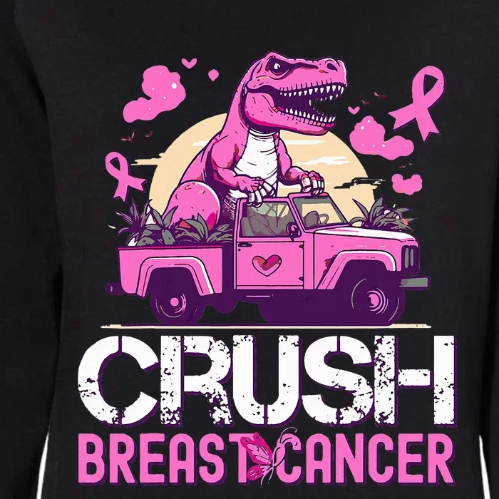 Crush Breast Cancer Awareness Monster Truck Womens California Wash Sweatshirt