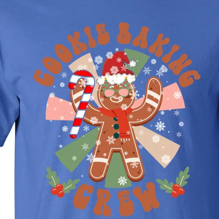 Cookie Baking Crew Groovy Retro Christmas Matching Family Gift Tall T-Shirt