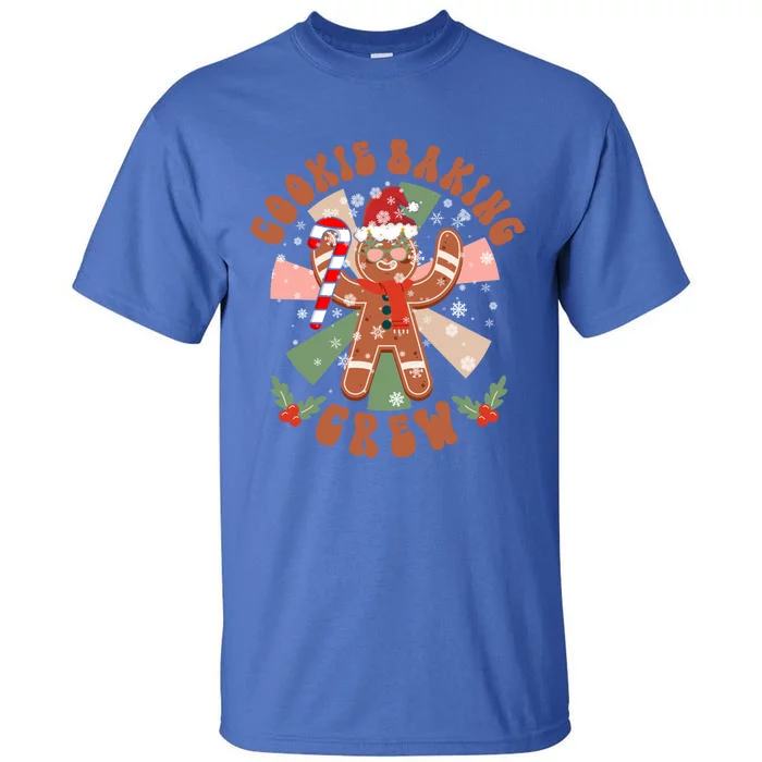 Cookie Baking Crew Groovy Retro Christmas Matching Family Gift Tall T-Shirt