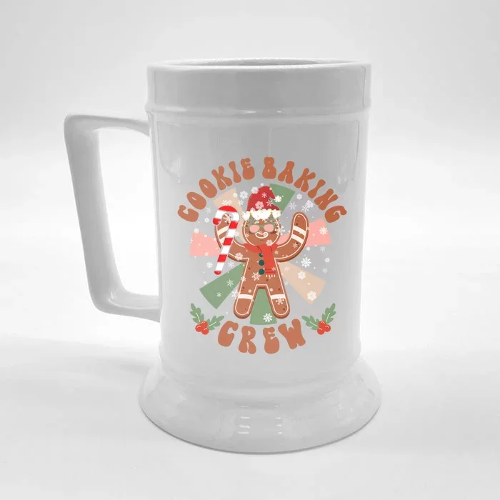 Cookie Baking Crew Groovy Retro Christmas Matching Family Gift Front & Back Beer Stein