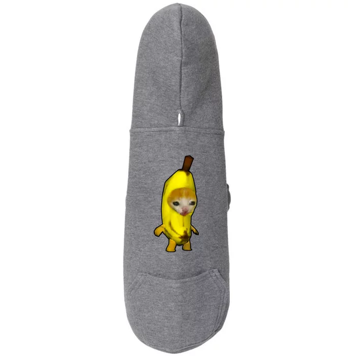 Cute Banana Cat Happy Bananacat Meme Kitty Cat Lovers Meme Doggie 3-End Fleece Hoodie