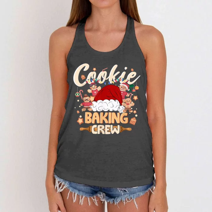 Cookie Baking Crew Shirt Christmas Santa Gingerbread Xmas Women's Knotted Racerback Tank