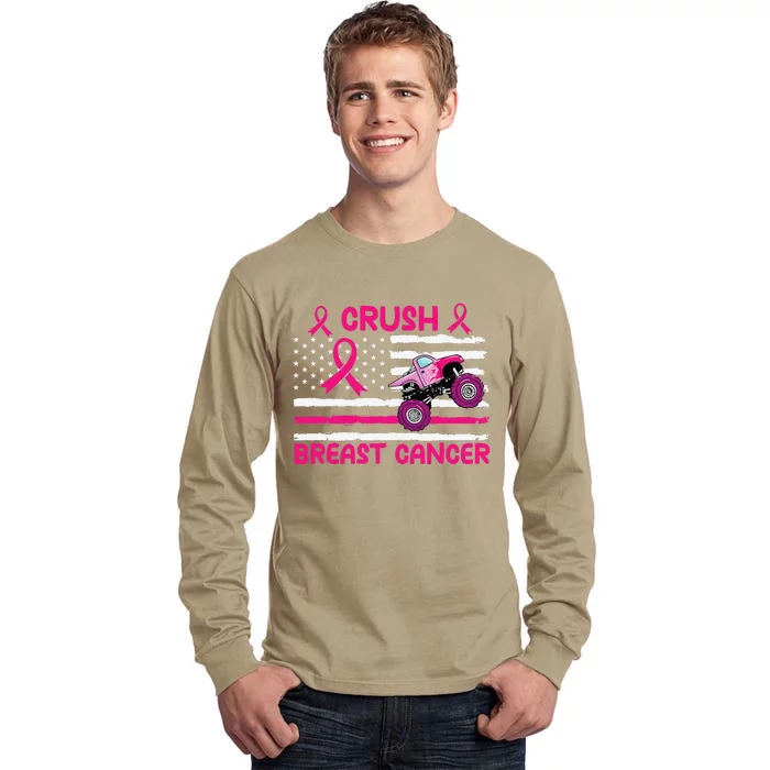 Crush Breast Cancer Awareness Monster Pin.K Monster Truck Tall Long Sleeve T-Shirt