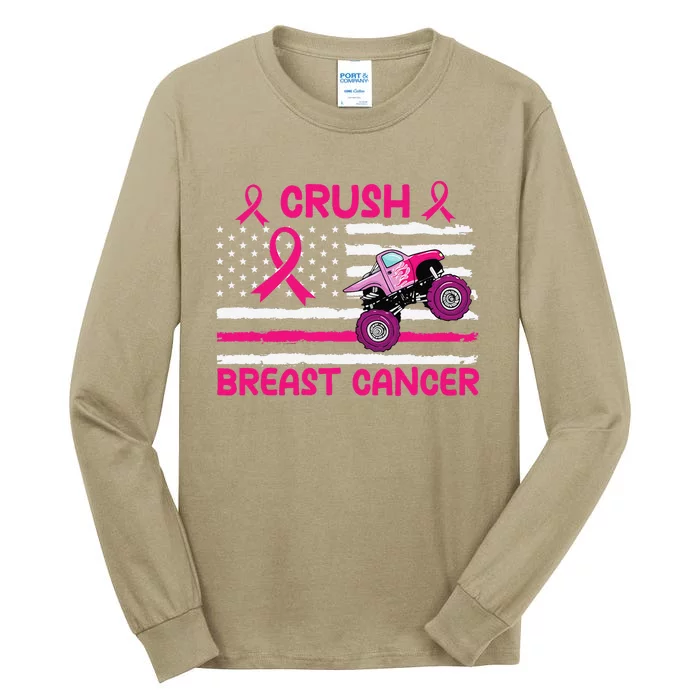 Crush Breast Cancer Awareness Monster Pin.K Monster Truck Tall Long Sleeve T-Shirt